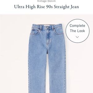 abrecrombie high rise jeans 90s straight